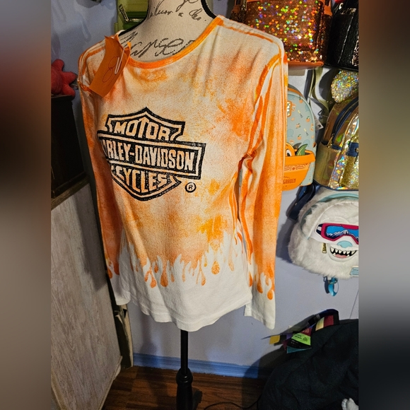 Orange And White Long Sleeve T Shirt Large Panama City Florida Genuine - Picture 3 of 9